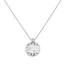 9ct White Gold 0.15ct Diamond Pendant And Chain 16"