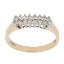 9ct Yellow Gold 0.25ct Two Row Diamond Ring