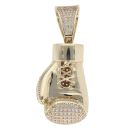 9ct Yellow Gold Cubic Zirconia Boxing Glove Pendant