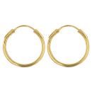 22ct Yellow Gold Patterned Hoop Earrings