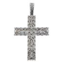 9ct White Gold 3.00cts Diamond Cross Pendant