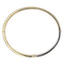 9ct Yellow And White Gold Plain Wrap Bangle