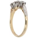 18ct Yellow Gold 0.35ct Brilliant Cut Diamond Trilogy Ring