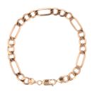 9ct Yellow Gold Figaro Bracelet 8"