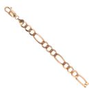 9ct Yellow Gold Figaro Bracelet 7"