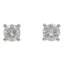 9ct White Gold 1.00ct Brilliant Cut Diamond Stud Earrings