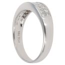 18ct White Gold 0.75ct Princess Cut Diamond Two Row Ring