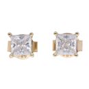 14ct Yellow Gold Cubic Zirconia Stud Earrings