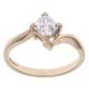 9ct Yellow Gold Cubic Zirconia Single Stone Ring