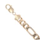 9ct Yellow Gold Figaro Bracelet 9.5"