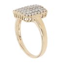 9ct Yellow Gold 0.45ct Brilliant Cut Diamond Cluster Ring