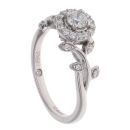 9ct White Gold 0.33ct Brilliant Cut Diamond Cluster Ring