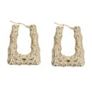 9ct Yellow Gold Brickwork Handbag Earring