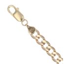 9ct Yellow Gold Curb Bracelet 8"