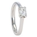 Platinum 0.50cts Emerald Cut Diamond Solitaire Ring