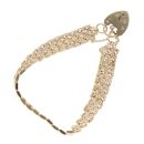 9ct Yellow Gold Heart Gate Bracelet 8"