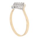 18ct Yellow Gold 0.15ct Brilliant Cut Diamond Cluster Ring