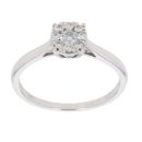 9ct White Gold 0.25ct Brilliant Cut Diamond Cluster Ring