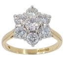 18ct Yellow Gold 1.85ct Brilliant Cut Diamond Cluster Ring