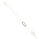9ct Yellow Gold Paperclip Bracelet 7.5"