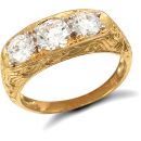 9ct Yellow Gold Gents Cubic Zirconia Ring