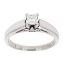 9ct White Gold 0.27ct Diamond Princess Cut Solitaire Ring