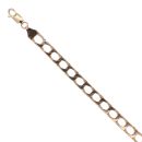 9ct Yellow Gold Square Link Curb Bracelet 8.5"
