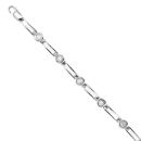9ct White Gold Cubic Zirconia Bracelet 7"