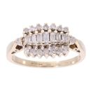 9ct Yellow Gold 0.50ct Diamond Cluster Ring