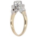 14ct Yellow Gold 1.00ct Brilliant Cut Diamond Trilogy Ring