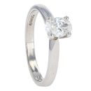 Platinum 0.50ct Diamond Oval Solitaire Ring