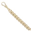 9ct Yellow Gold Rollerball Bracelet 8"