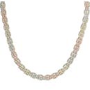 9ct Yellow, White and Rose Gold Collarette Chain 16"