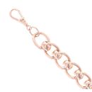 9ct Rose Gold Patterned T-Bar Rollerball Bracelet 8"