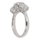 18ct White Gold 3.48ct Brilliant Cut Diamond Trilogy Ring