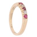 14ct Yellow Gold Ruby And Diamond Half Eternity Ring