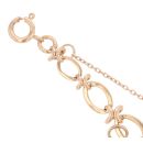 9ct Yellow Gold Knot Bracelet With Safety Chain 8"
