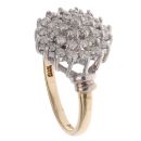9ct Yellow Gold 1.00ct Brilliant Cut Diamond Cluster Ring