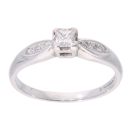 9ct White Gold 0.20ct Diamond Solitaire Ring