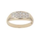 9ct Yellow Gold 0.20ct Diamond Cluster Ring