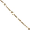 9ct Yellow Gold Knots T-Bar Chain 16"
