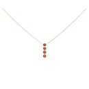 9ct Yellow Gold Four Stone Garnet Pendant And Chain 18"