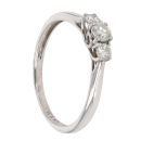 9ct White Gold 0.33ct Diamond Trilogy Ring