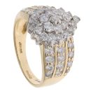 18ct Yellow Gold 1.50ct Diamond Cluster Ring