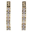 14ct Yellow Gold Monaco Classic Cubic Zirconia Drop Earrings