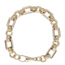 9ct Yellow Gold Cubic Zirconia Belcher Bracelet 8.5"
