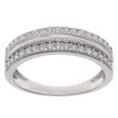 9ct White Gold 0.33ct Brilliant Cut Diamond Fancy Ring