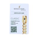 14ct Yellow Gold Monaco Curb Classic Plain Lock Chain 24"