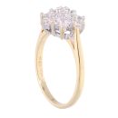 9ct Yellow Gold 0.50ct Diamond Cluster Ring