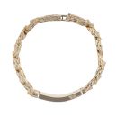 9ct Yellow Gold Textured I.D Bracelet 8"